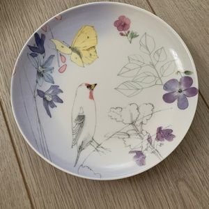 Hallmark 7” Plate “Marjolein Bastin” Made in China  Bird w/ Flowers & Butterfly